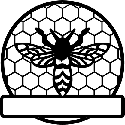 Personalized Bee Sign with Honeycomb - Sweeten Your Space (C74)