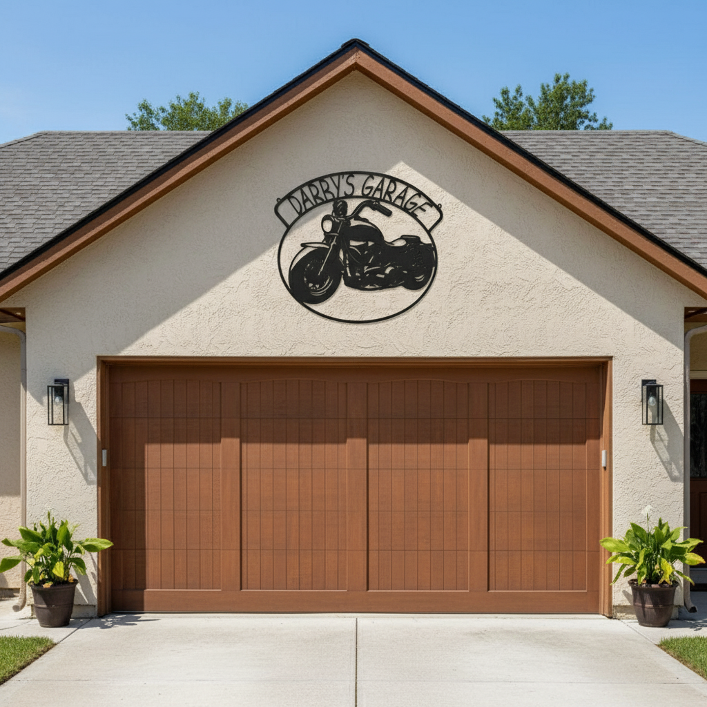 DARBY'S GARAGE sign on garage exterior