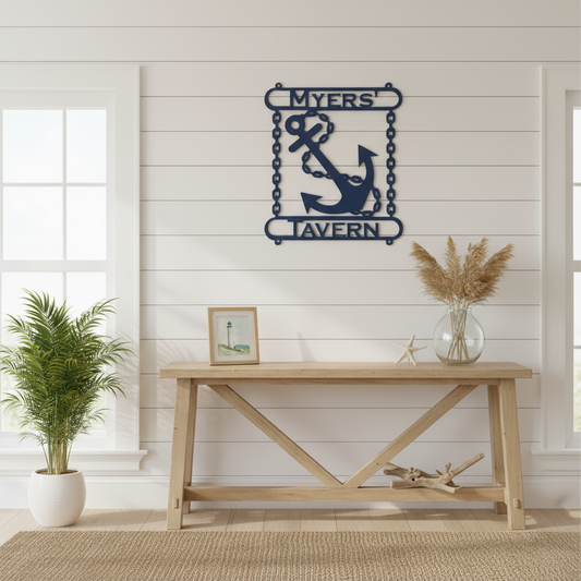 Myers Tavern anchor sign in beach house