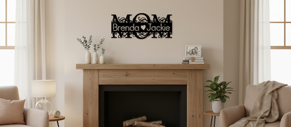 Personalized MOM sign with attractive background