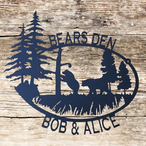 Rusty Rooster Fabrication & Design 18 / Black Bears in the Woods Sign (A35)