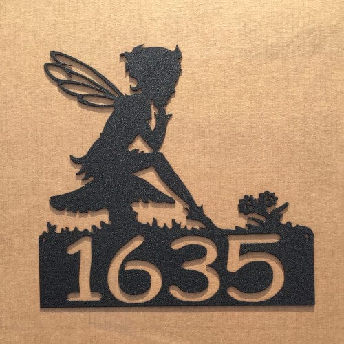 Rusty Rooster Fabrication & Design 18 / Black Fairy Address Sign (N26)