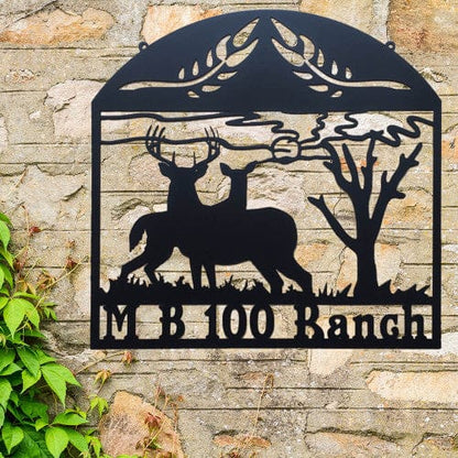 Rusty Rooster Fabrication & Design 18 / Black King & Queen of the Forest Ranch Sign (Q24)