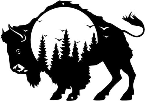 Rusty Rooster Fabrication & Design 18 / No Color American Bison Metal Wall Art ( E51)