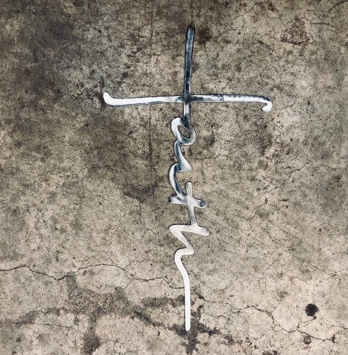 Rusty Rooster Fabrication & Design 18 / No Color Faith Cross Metal Sign / Christian Wall Art / Cross Wall Decor / Religious Gift for Christians / Baptism Gift / Faith Word in Cross (B62)