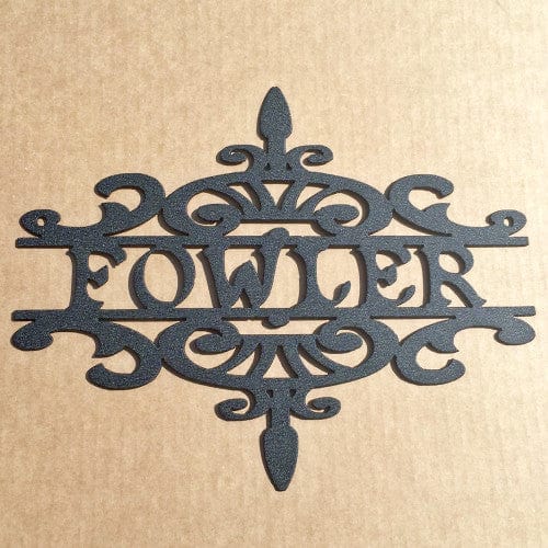 Rusty Rooster Fabrication & Design 18 / No Color Fancy Scroll Work Address or Name Sign (T6)