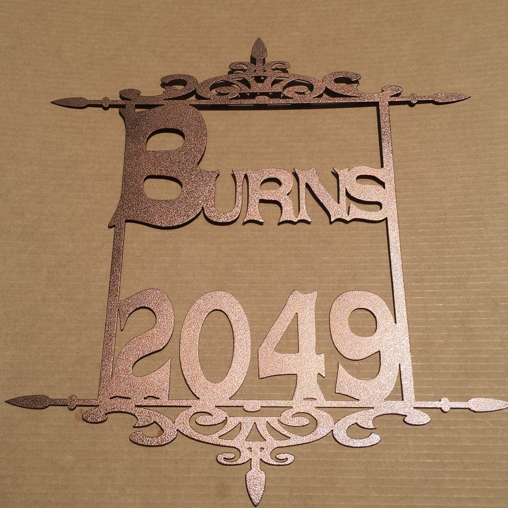 Metal Address Sign for House (Custom) - Rusty Rooster Metal