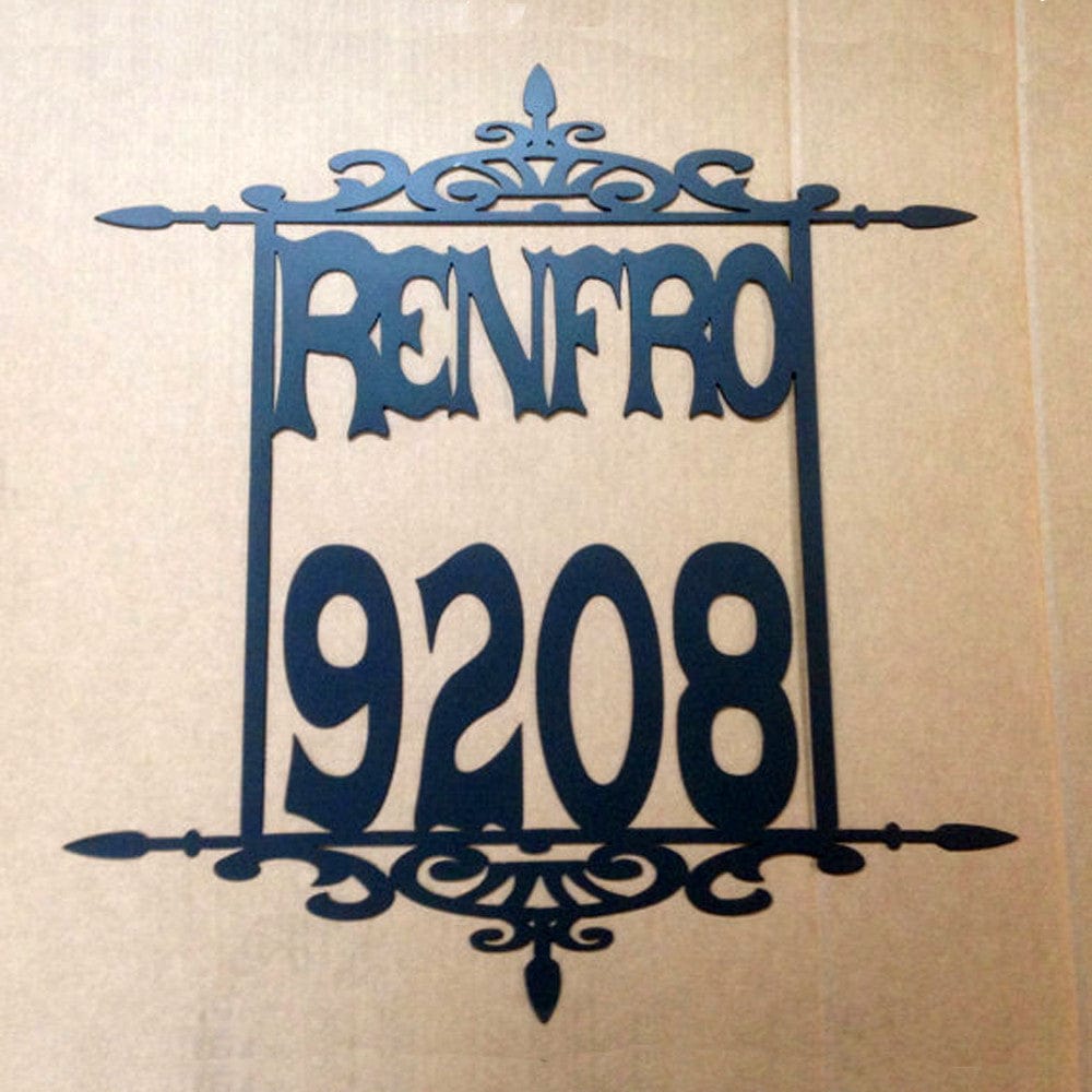 Metal Address Sign for House (Custom) - Rusty Rooster Metal