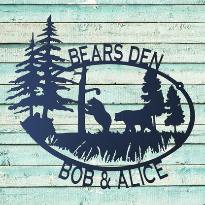 Rusty Rooster Fabrication & Design Bears in the Woods Sign (A35)