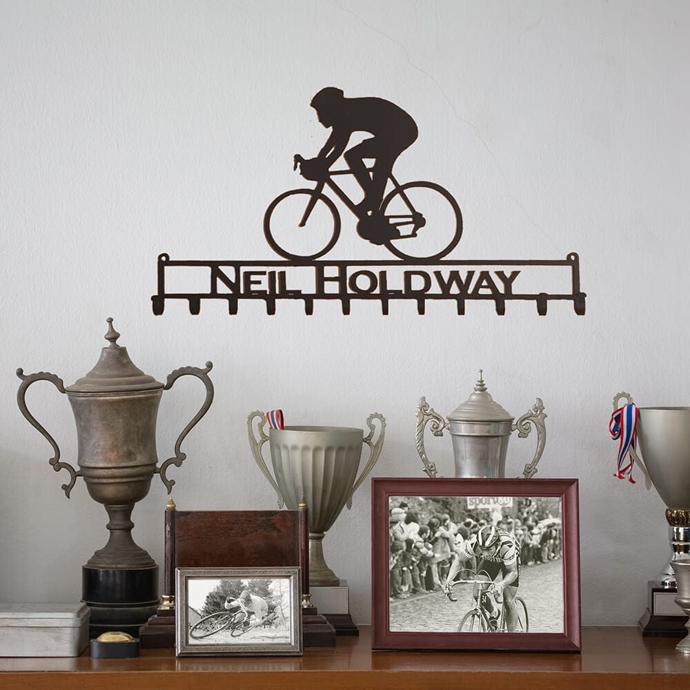 Rusty Rooster Fabrication & Design Bicyclist Racing Medal Holder – Male (O30)