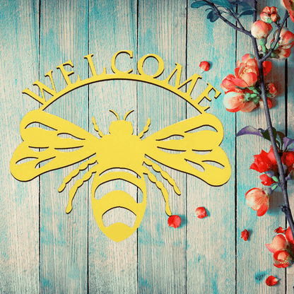 Rusty Rooster Fabrication & Design Bumble Bee Welcome Sign & Wall Art (N)