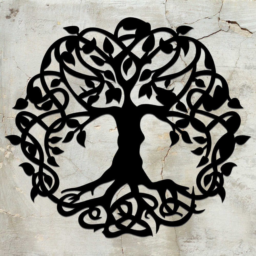 Rusty Rooster Fabrication & Design Celtic Tree of Life Metal Wall Art (E46)