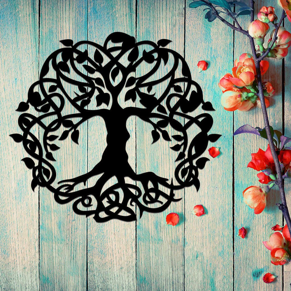 Rusty Rooster Fabrication & Design Celtic Tree of Life Metal Wall Art (E46)