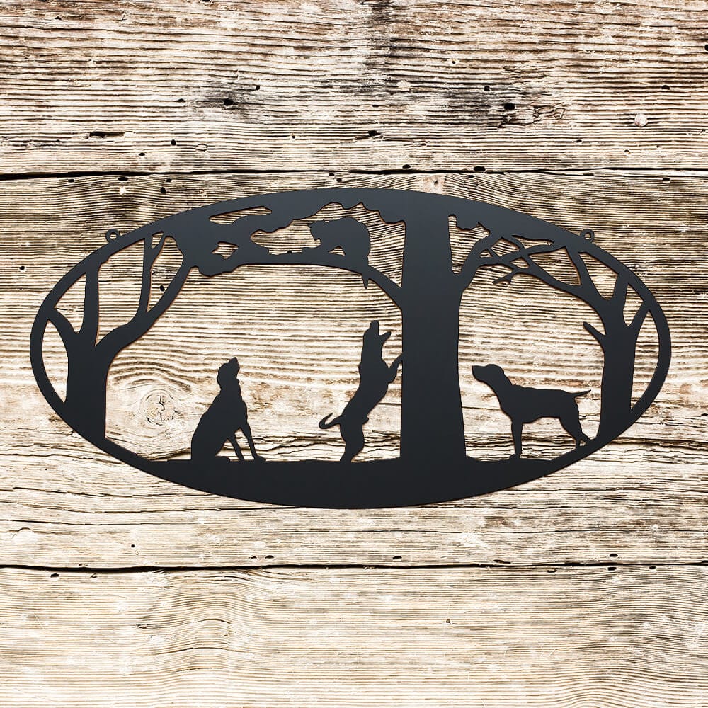 Rusty Rooster Fabrication & Design Coon Dogs Metal Wall Art (C3)
