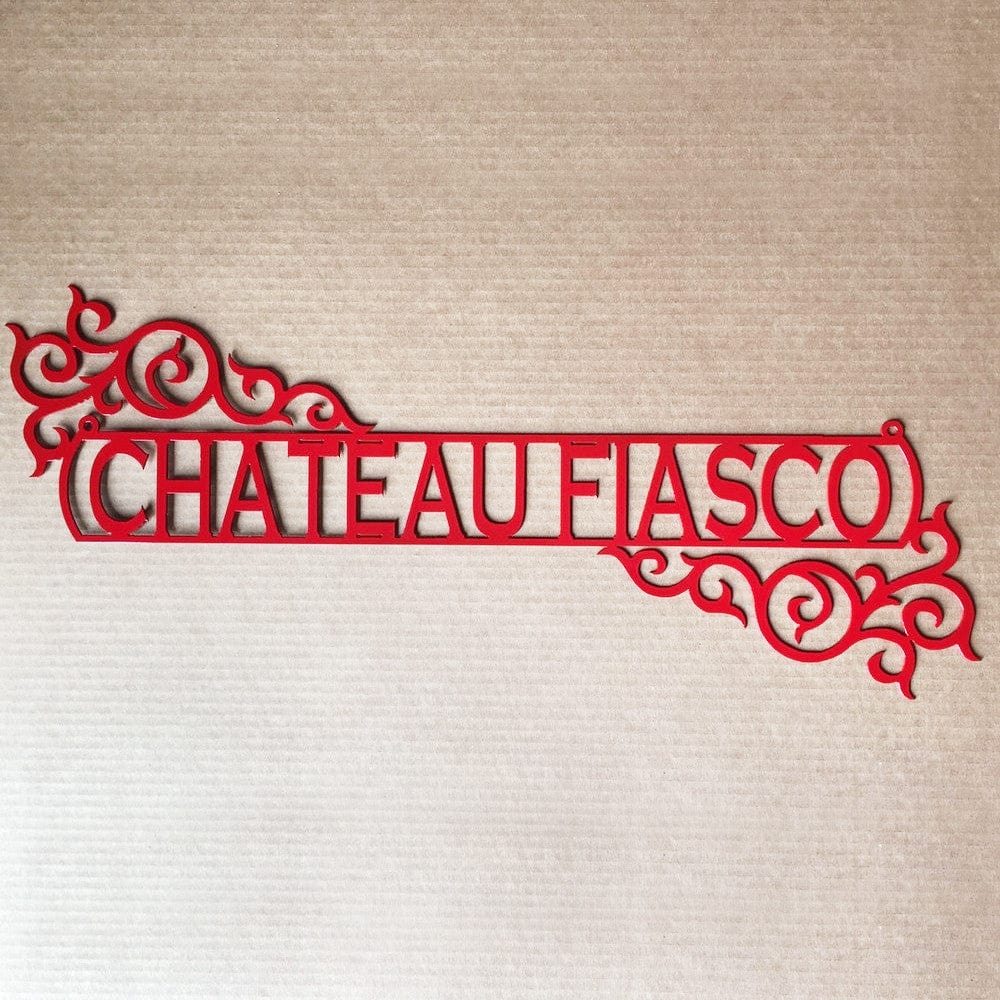 Decorative Scroll Wall Art with Personalized Text Box - Rusty Rooster Metal
