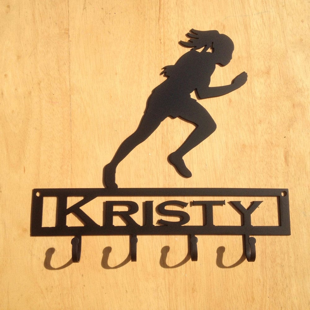 Rusty Rooster Fabrication & Design "Empowered Strides: Female Runner Key Holder - Organize Your Keys with Athletic Elegance!" (H18)