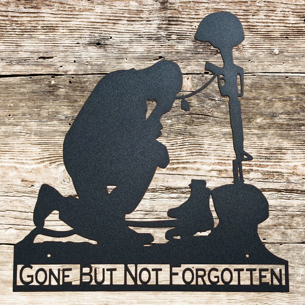Gone But Not Forgotten Sign | Fallen Soldier Tribute Sign
