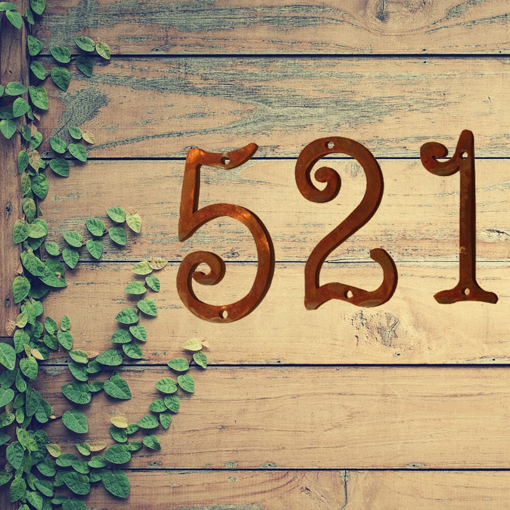 Rusty Rooster Fabrication & Design Fun Metal House Numbers  (GAW)