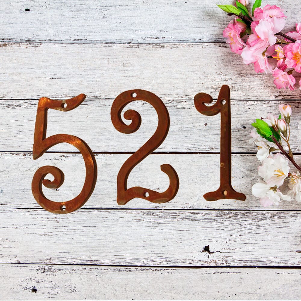 Rusty Rooster Fabrication & Design Fun Metal House Numbers  (GAW)