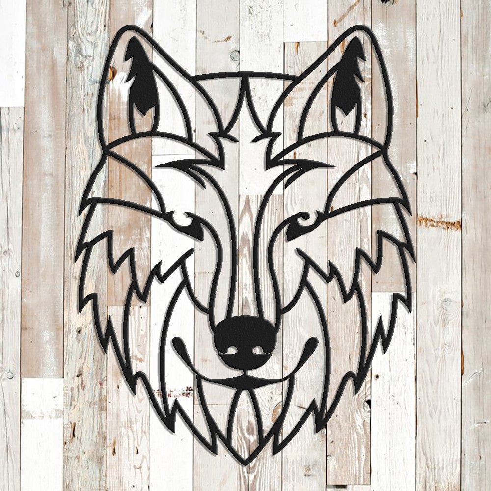Rusty Rooster Fabrication & Design Geometric Wolf Wall Art (G43)
