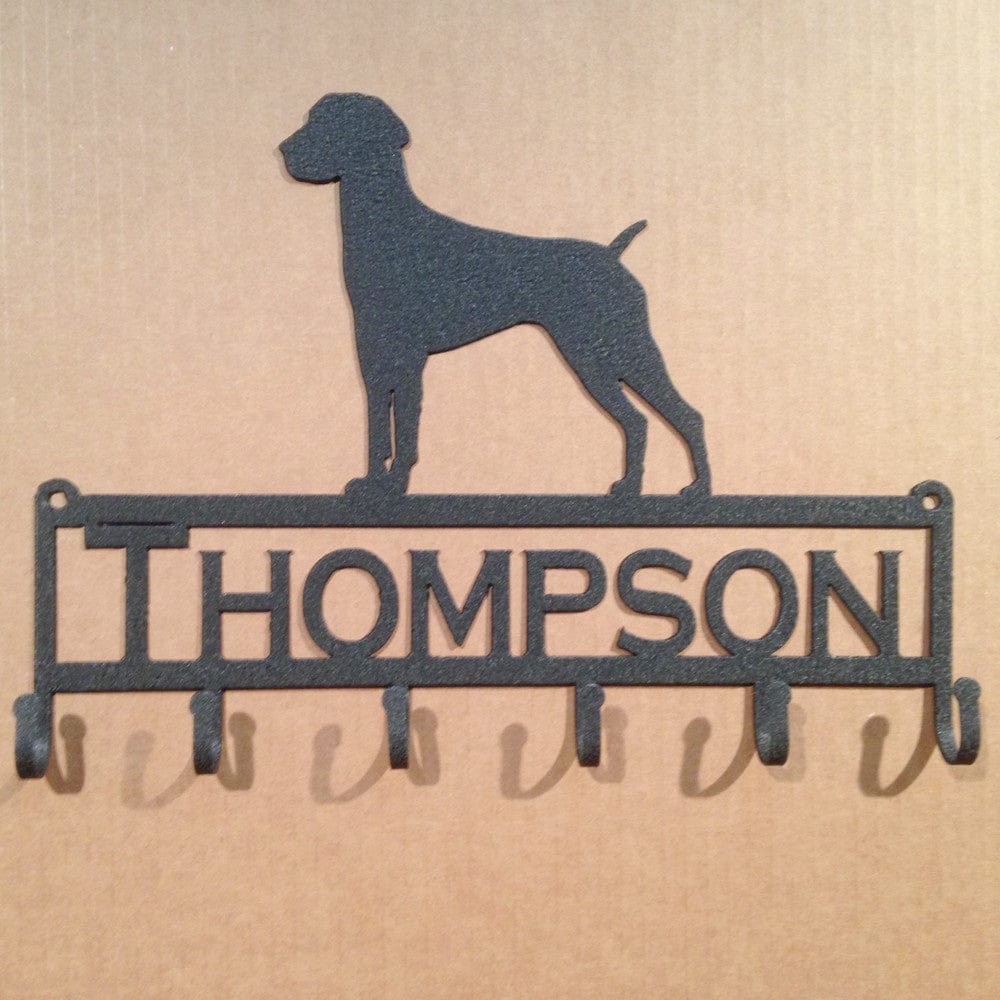 Rusty Rooster Fabrication & Design German shorthair Key Holder with Personalized Text Field (I29)