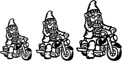 Rusty Rooster Fabrication & Design Gnome On A Motorcycle, Dad Gifts, Man Cave,  Garden Décor,  (G47)