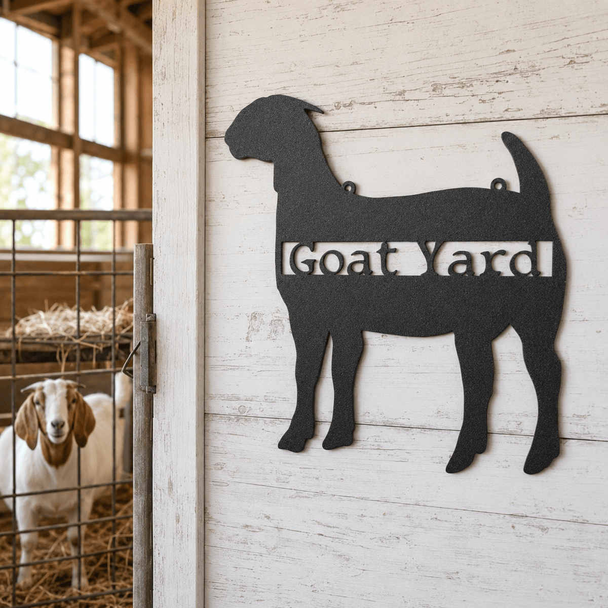 Goat Yard Boer Goat Metal Wall Sign
