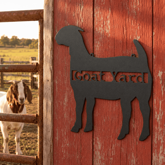 Goat Yard Boer Goat Metal Wall Sign