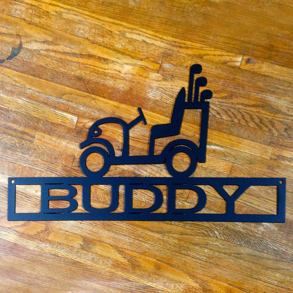 Rusty Rooster Fabrication & Design Golf Cart with Custom Text (U15)