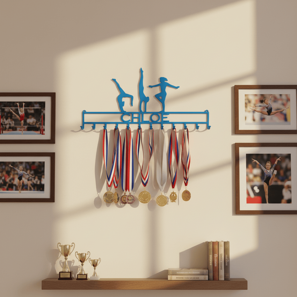 Rusty Rooster Fabrication & Design Gymnastics Medal Display Rack – Girl (U1)