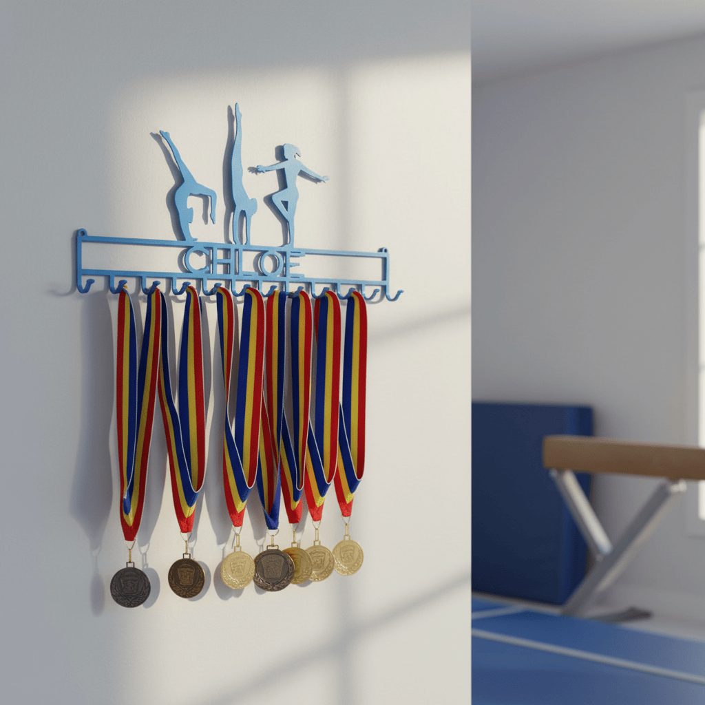 Rusty Rooster Fabrication & Design Gymnastics Medal Display Rack – Girl (U1)
