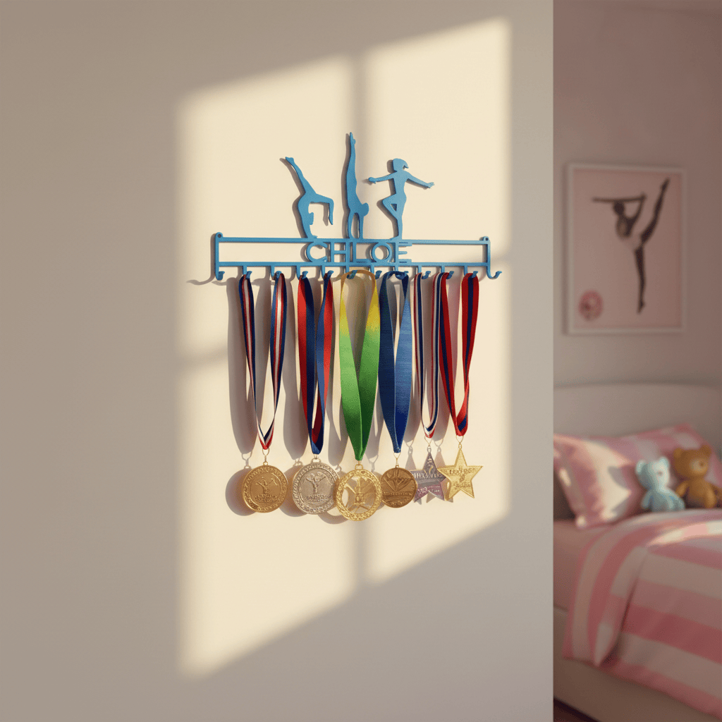 Rusty Rooster Fabrication & Design Gymnastics Medal Display Rack – Girl (U1)