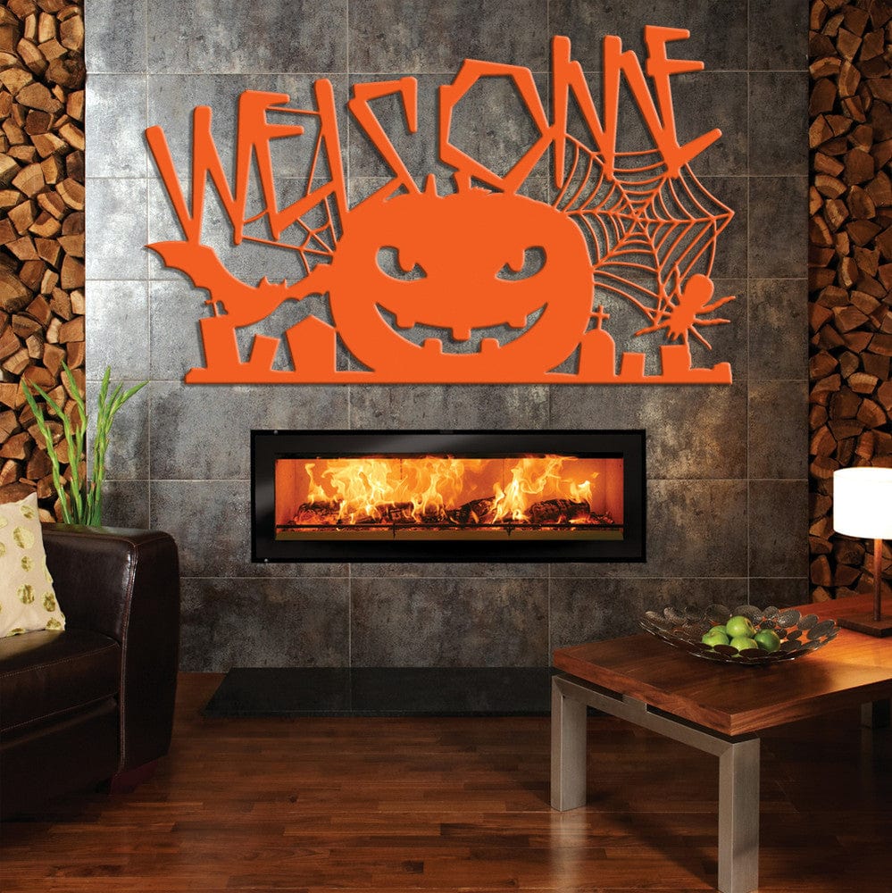 Rusty Rooster Fabrication & Design Halloween Welcome Sign with Pumpkin (G40)