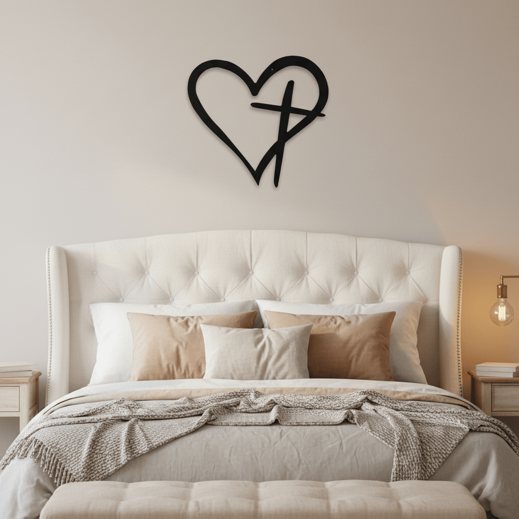 Rusty Rooster Fabrication & Design Heart Cross (D45)