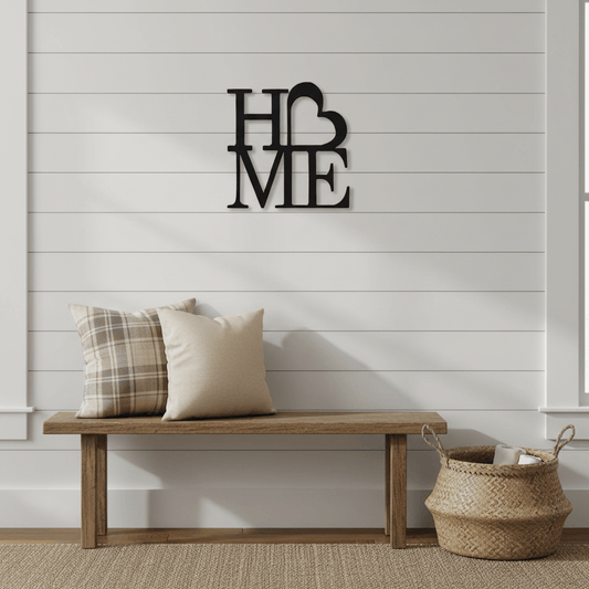 Rusty Rooster Fabrication & Design Heart Love Home Sign (D48)