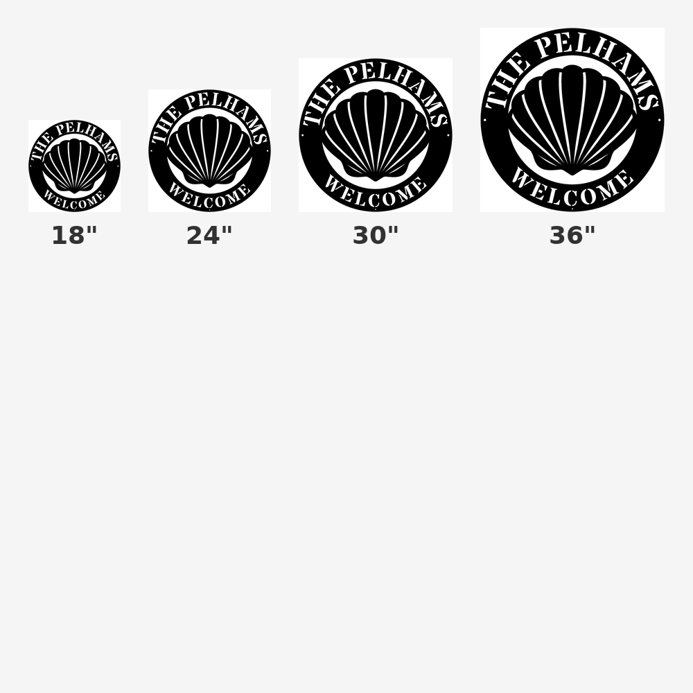 Rusty Rooster Fabrication & Design Home Decor Custom Seashell Welcome Sign — Personalized Family Name Metal Sign | Coastal Beach Decor |  (D69)
