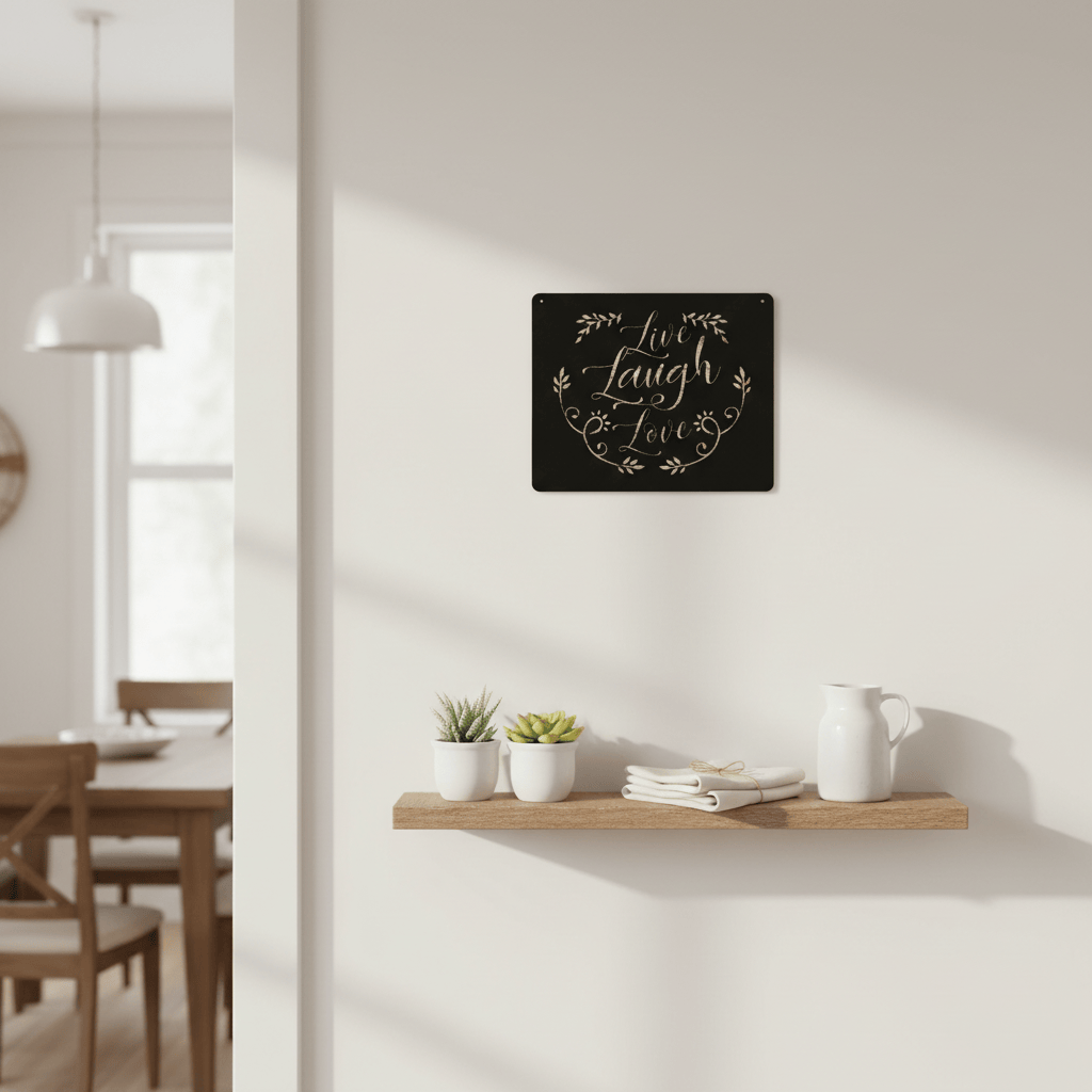 Rusty Rooster Fabrication & Design Home Decor Live Laugh Love Metal Wall Art ( E44 )