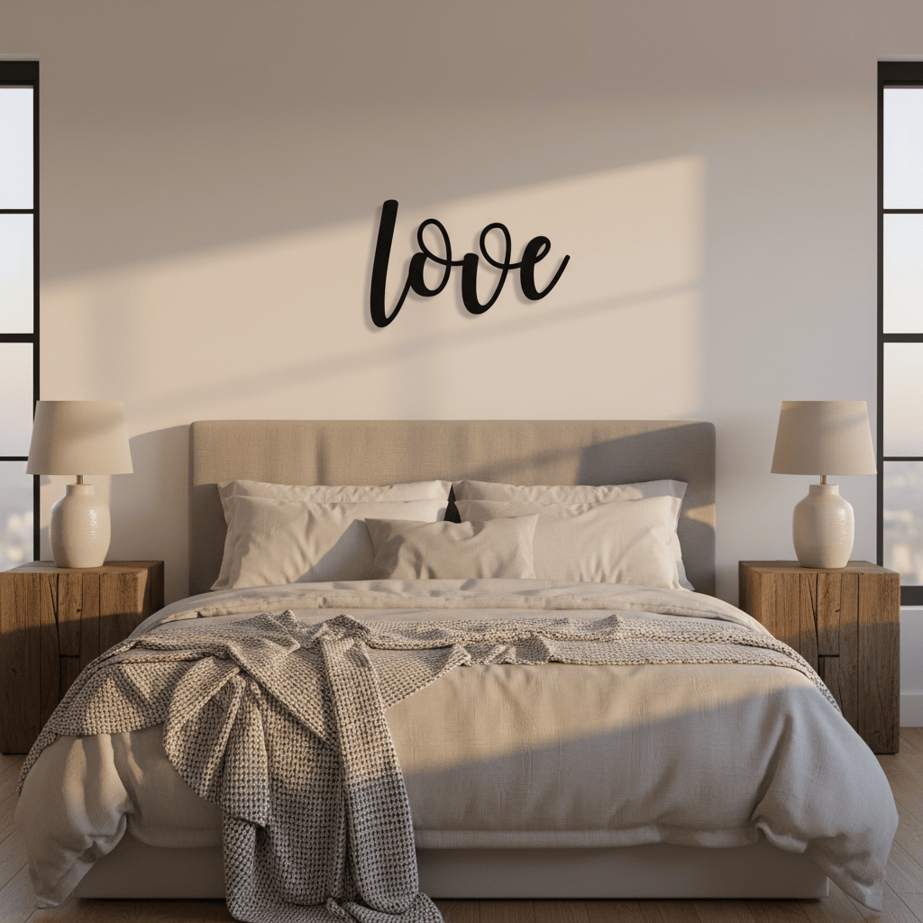 Rusty Rooster Fabrication & Design Home Decor Love Metal Sign 14 inch Love Wall Sign (C32)