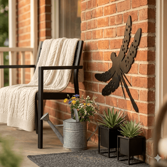 Metal Dragonfly Wall Art (E)