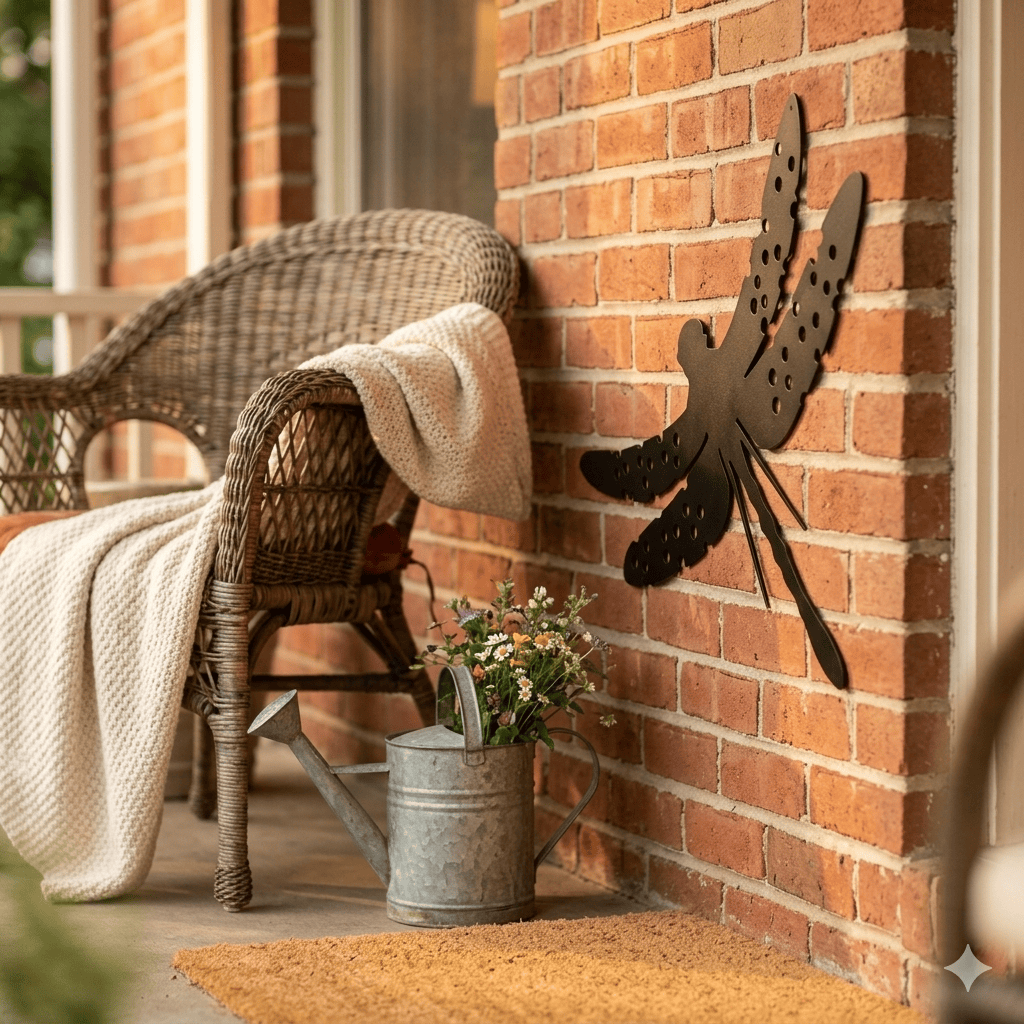 Metal Dragonfly Wall Art (E)