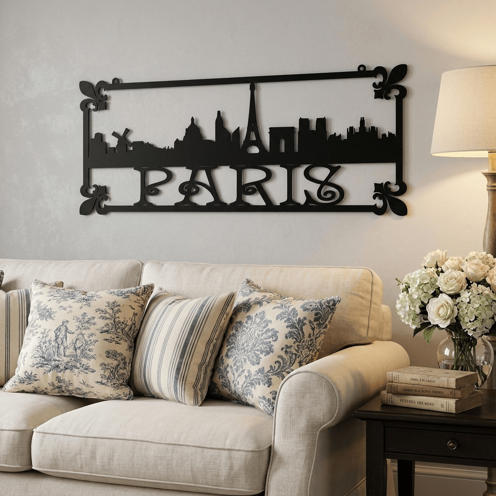 Rusty Rooster Fabrication & Design Home Decor Paris Skyline (T12)
