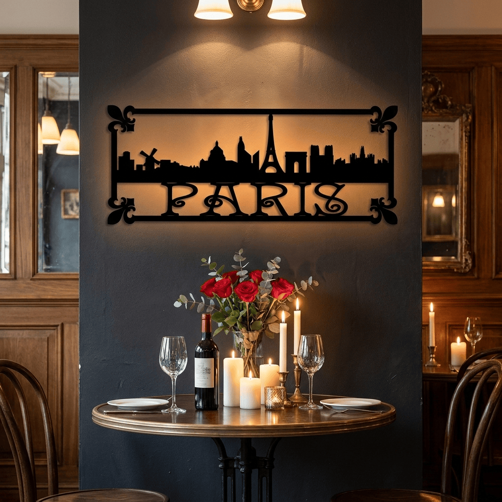 Rusty Rooster Fabrication & Design Home Decor Paris Skyline (T12)