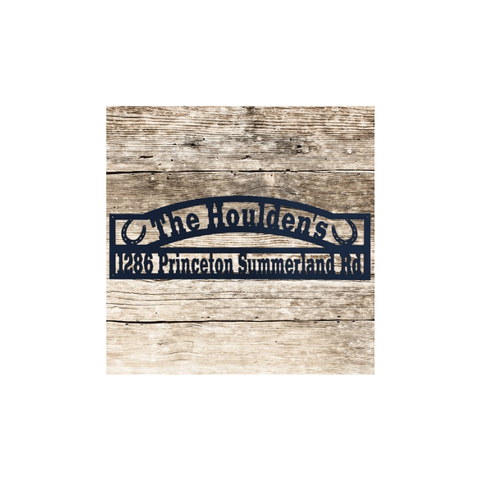 Rusty Rooster Fabrication & Design Home Decor Personalized Horseshoes Address Sign (Q22)