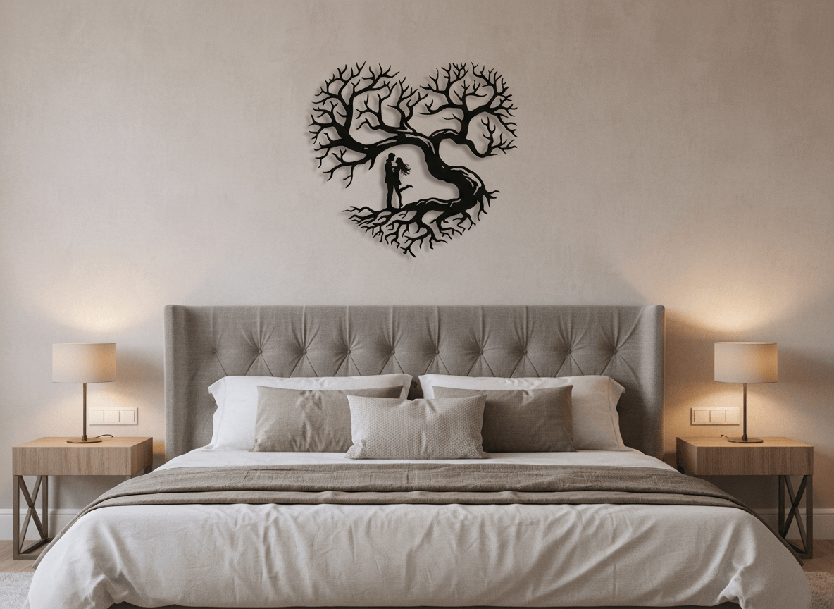 Rusty Rooster Fabrication & Design Home Decor Personalized Tree of Life Metal Sign | Couple Wall Art ( D62 )