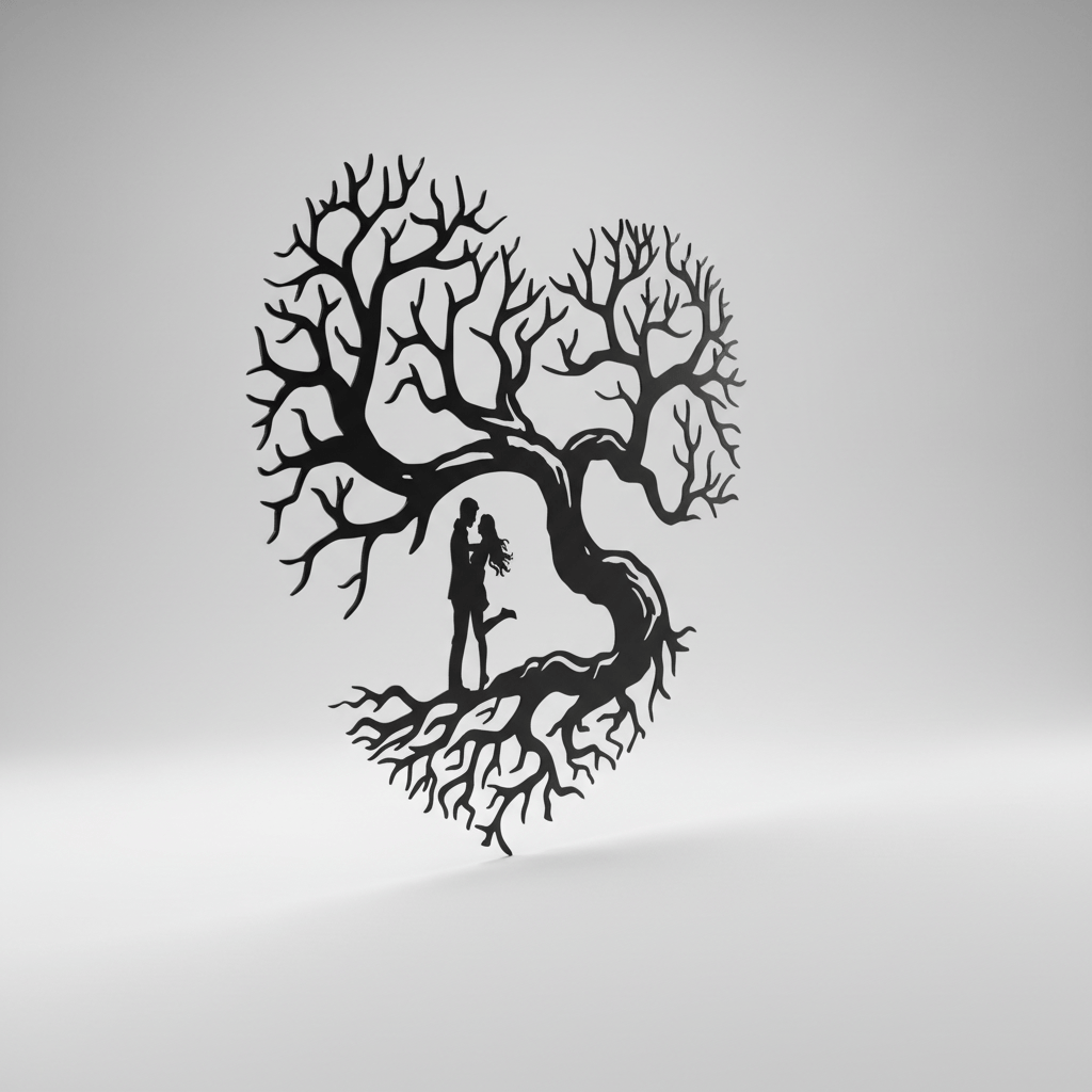 Rusty Rooster Fabrication & Design Home Decor Personalized Tree of Life Metal Sign | Couple Wall Art ( D62 )