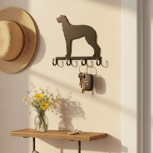 Rusty Rooster Fabrication & Design Home Decor Scottish Deerhound Key Holder Metal (K26)