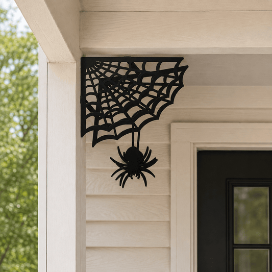 Rusty Rooster Fabrication & Design Home Decor Spider & Web Metal Corner Bracket (O14)