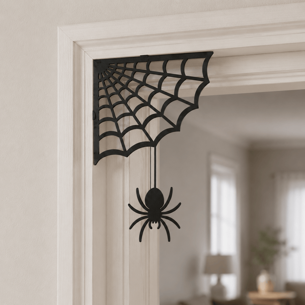 Rusty Rooster Fabrication & Design Home Decor Spider & Web Metal Corner Bracket (O14)