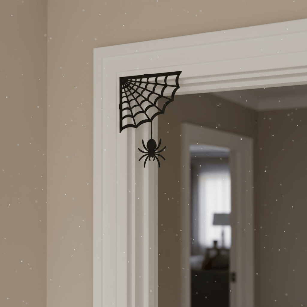 Rusty Rooster Fabrication & Design Home Decor Spider with web corner bracket (O14)