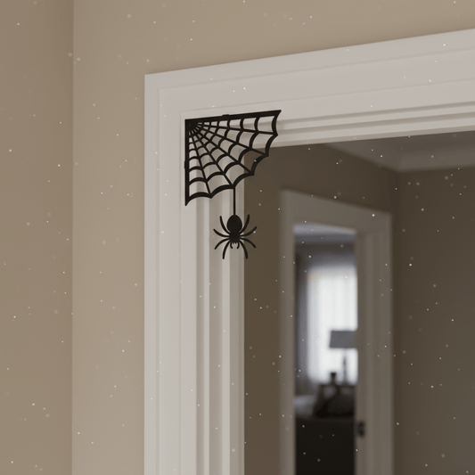 Rusty Rooster Fabrication & Design Home Decor Spider with web corner bracket (O14)